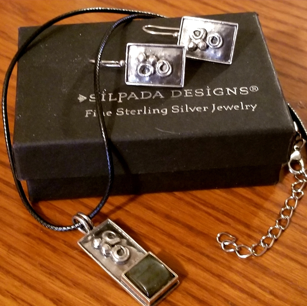 Silpada Labradorite Pendant & Earrings SET